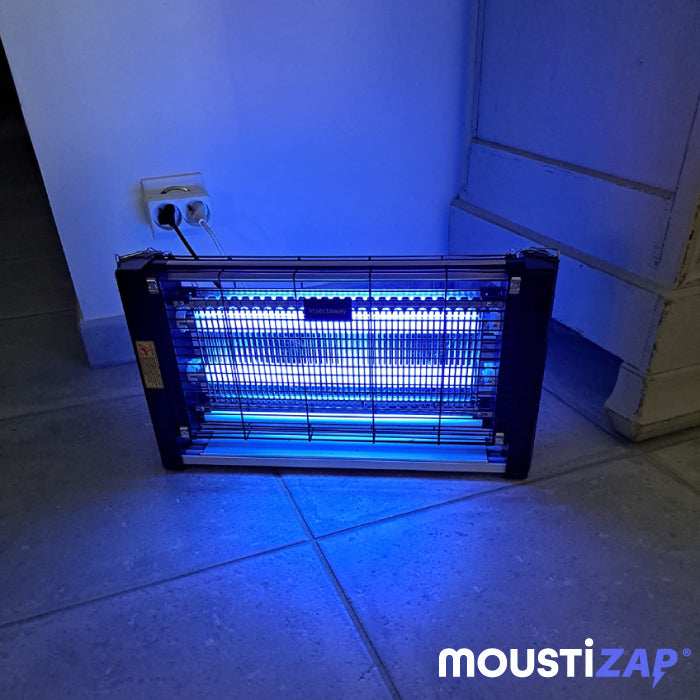 Desinsectiseur lampe ultraviolette 220v 2x10w tue insectes destructeur  grille moustique gik08